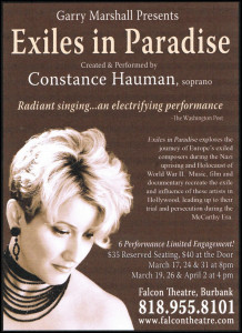 Constance Hauman, soprano, international opera singer, diva, star, dancer, writer, director, producer.